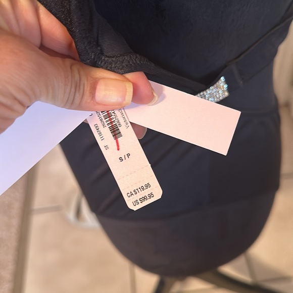 Beautiful black one piece bathing suit with some bling open back - Picture 6 of 10